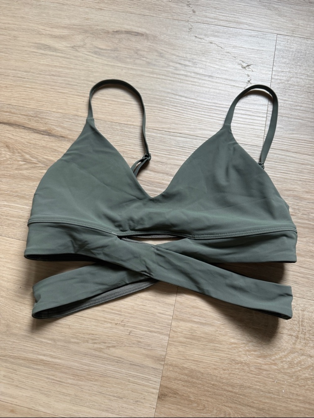 Lululemon Olive Green Wrap Bralette Top